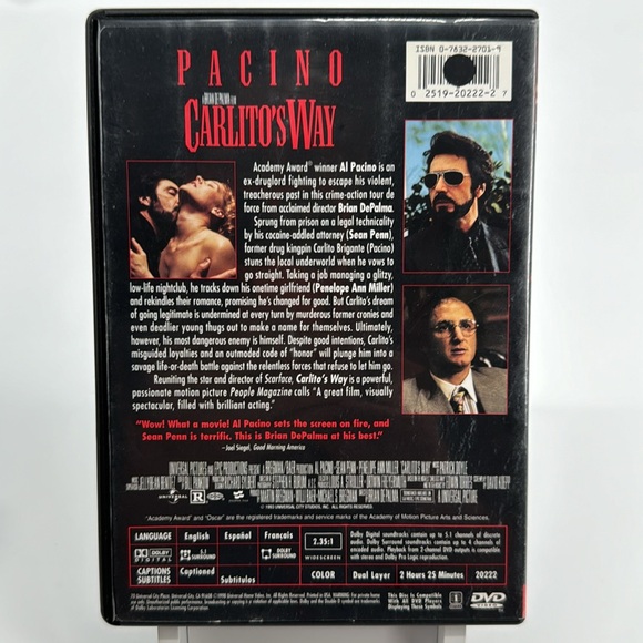 Carlito’s Way. Brian De Palma. Sean Penn, Al Pacino. - Picture 3 of 4